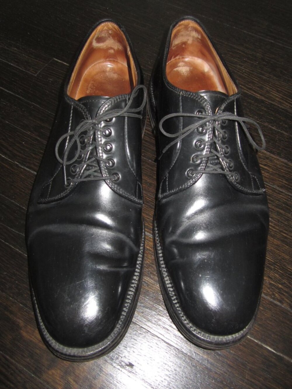 BROOKS BROTHERS x ALDEN Shell Cordovan Plain Toe Bluchers Shoes Men's 10 1/2 D - Picture 2 of 14